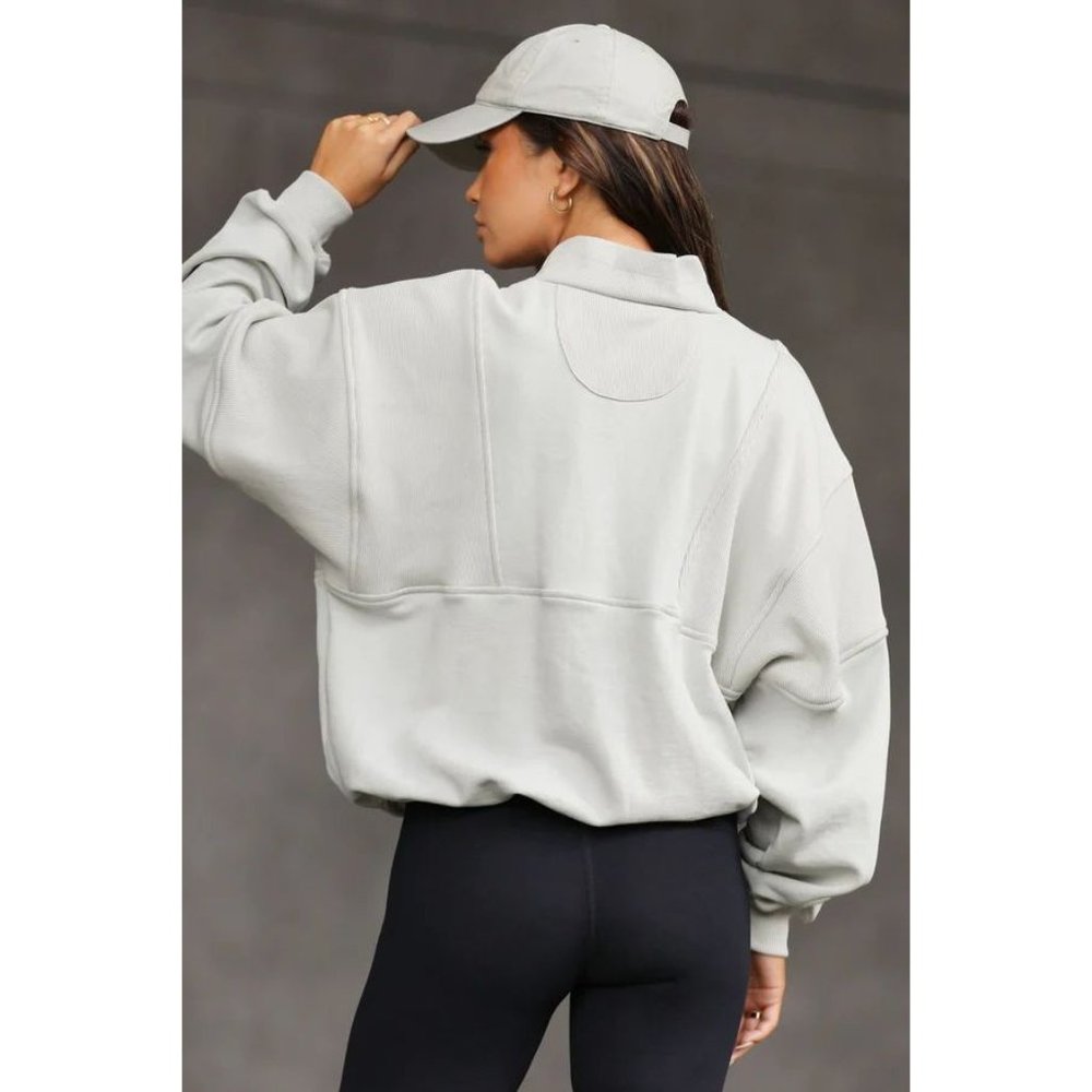 Joah Brown Retro Half Zip in Sahara French Terry - Picture 4 of 12